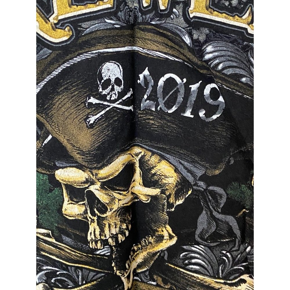 Daytona Beach 2019 Bike Week Black S/S T-Shirt Men's Size XL Skull Pirate 78th - Picture 10 of 11